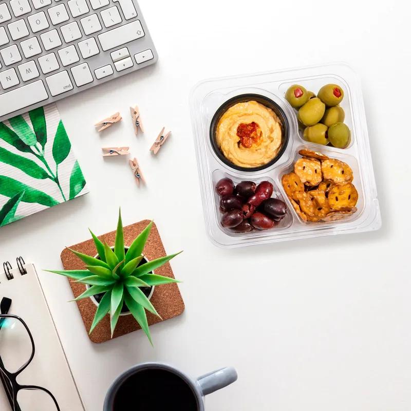 Dart® TamperGuard™ Cold Deli Container 24 OZ 3 Compartment PET Clear 75 Count/Bag 4 Bags/Case 300 Count/Case