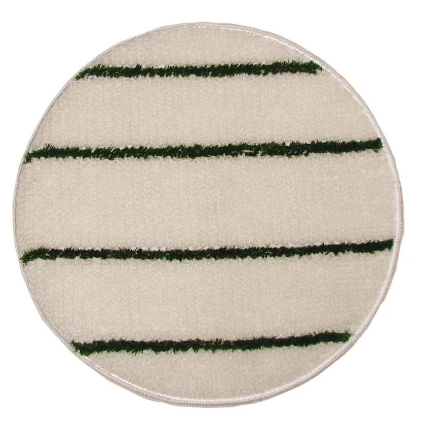SOIL-SORB™ Carpet Bonnet 17 IN White Green Blended Yarn 1/Each