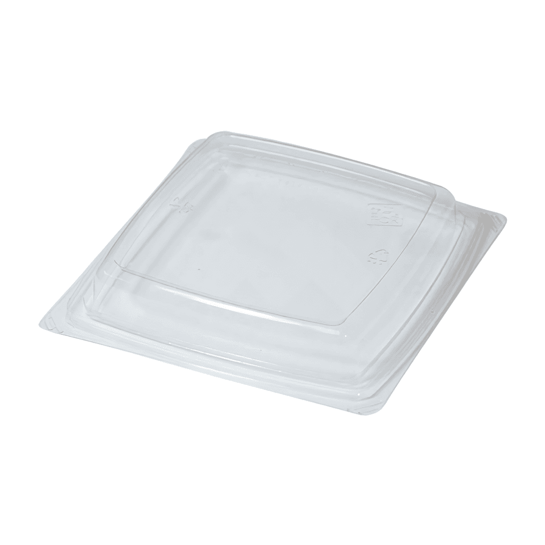 The BOTTLEBOX ® Lid Dome 1 Compartment RPET Clear Rectangle For Container 800/Case