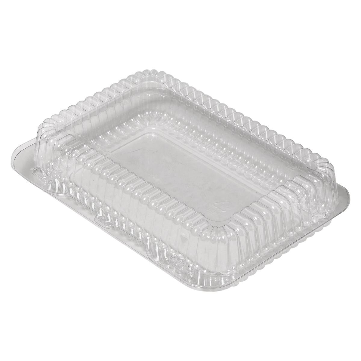 Essentials SureLock Bakery Hinged Container With Dome Lid 9.375X6.75X2.25 IN RPET Clear Rectangle 300/Case