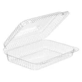 Essentials SureLock Bakery Hinged Container With Dome Lid 9.375X6.75X2.1875 IN RPET Clear Rectangle 300/Case