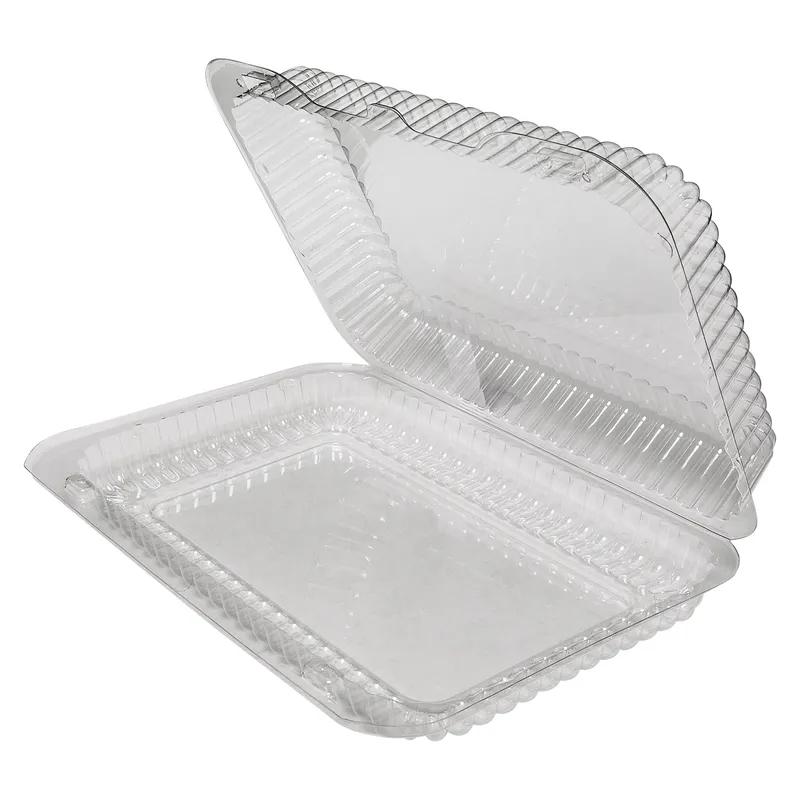Essentials SureLock Bakery Hinged Container With Dome Lid 9.375X6.75X2.25 IN RPET Clear Rectangle 300/Case