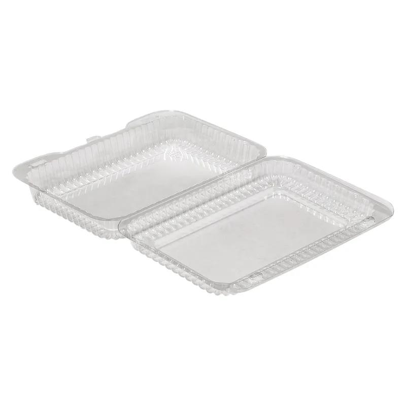 Essentials SureLock Bakery Hinged Container With Dome Lid 9.375X6.75X2.25 IN RPET Clear Rectangle 300/Case