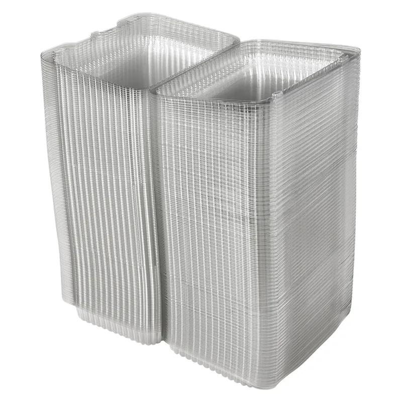 Essentials SureLock Bakery Hinged Container With Dome Lid 9.375X6.75X2.25 IN RPET Clear Rectangle 300/Case