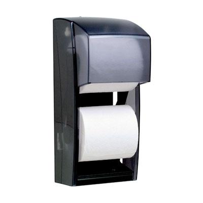 Scott® Essential Toilet Paper Dispenser 6X13.6X6.6 IN Wall Mount, Locking Black 2-Roll Standard (SRB) 1/Each