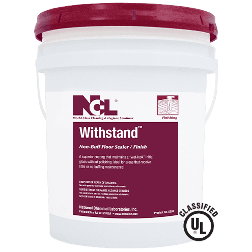 WITHSTAND Floor Sealer & Finish 12X12X15 IN 5 GAL RTU Pure Acrylic Polymers 1/Pail