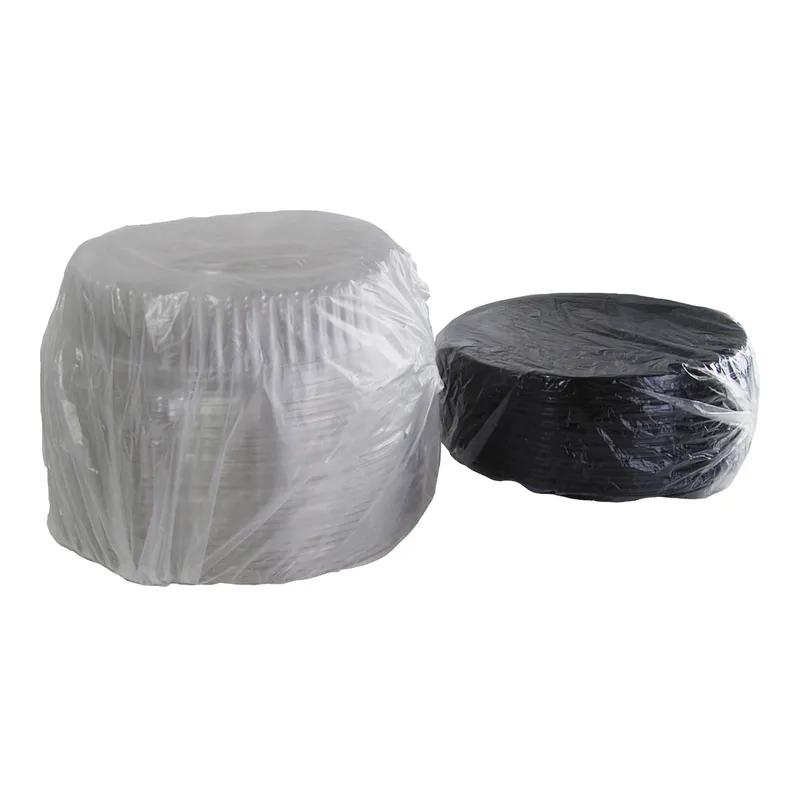 Serving Tray Base & Lid Combo With Dome Lid Large (LG) 12X4.56 IN PET Black Clear Round 25/Case