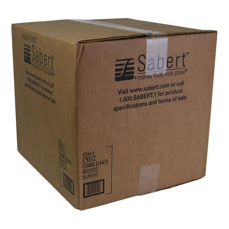 Serving Tray Base & Lid Combo With Dome Lid Large (LG) 12X4.56 IN PET Black Clear Round 25/Case