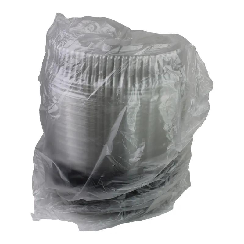 Serving Tray Base & Lid Combo With Dome Lid 12X2.31 IN PET Black Clear Round 25/Case