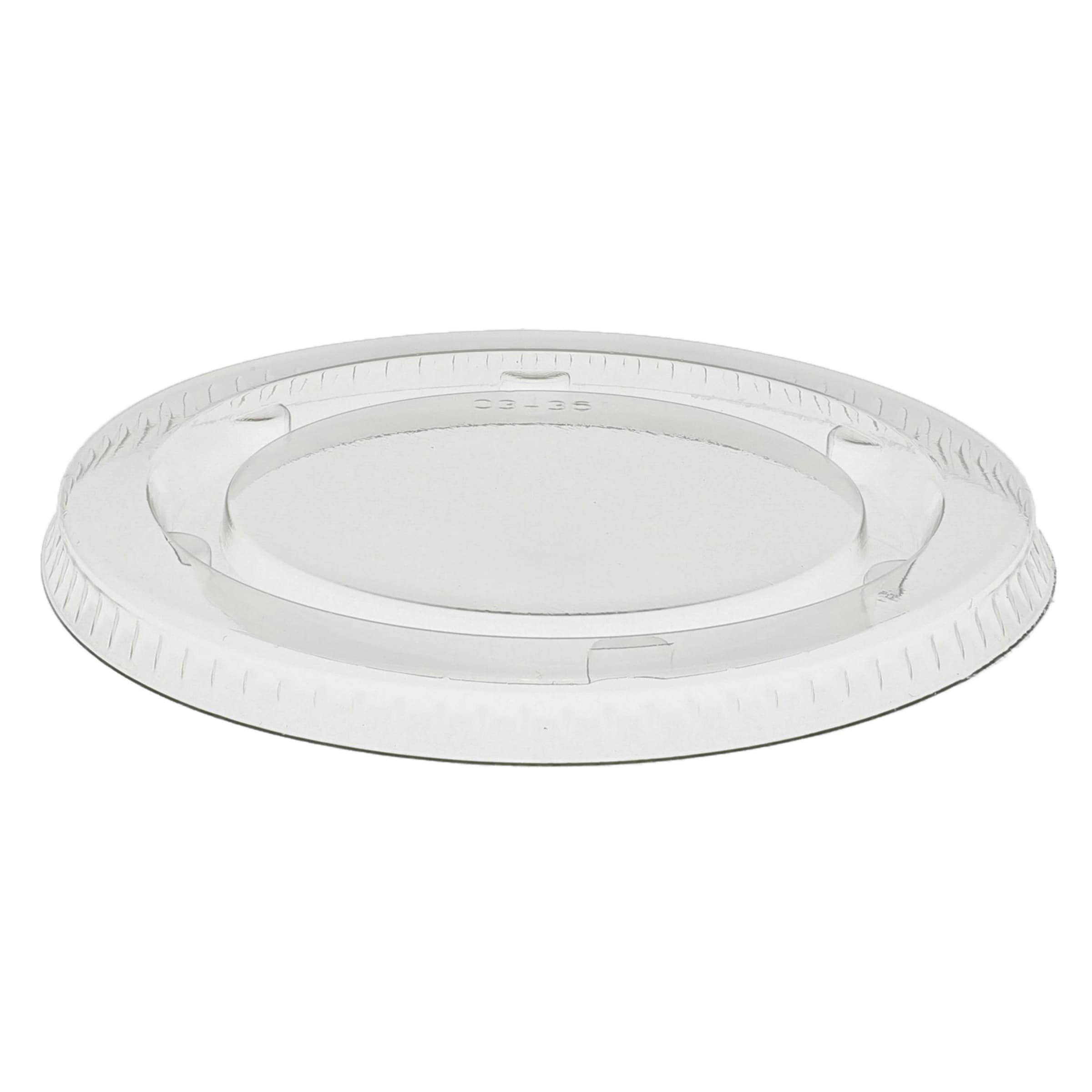 Lid Flat 3.04X0.23 IN 1 Compartment PET Clear For 3-4 OZ Souffle & Portion Cup 2400/Case