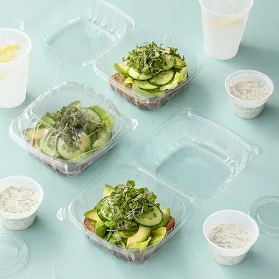 Lid Flat 3.04X0.23 IN 1 Compartment PET Clear For 3-4 OZ Souffle & Portion Cup 2400/Case