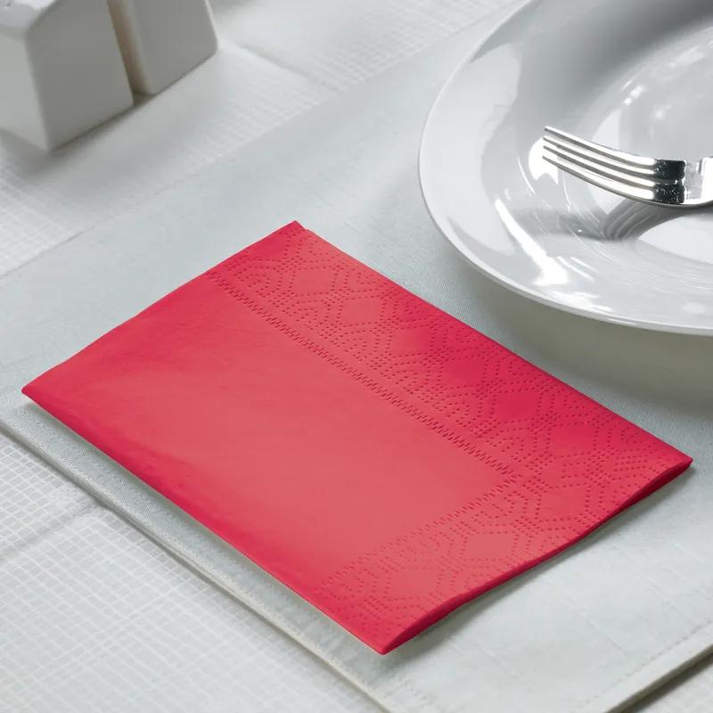 Dinner Napkins 15X17 IN Red Paper 2PLY 1000/Case