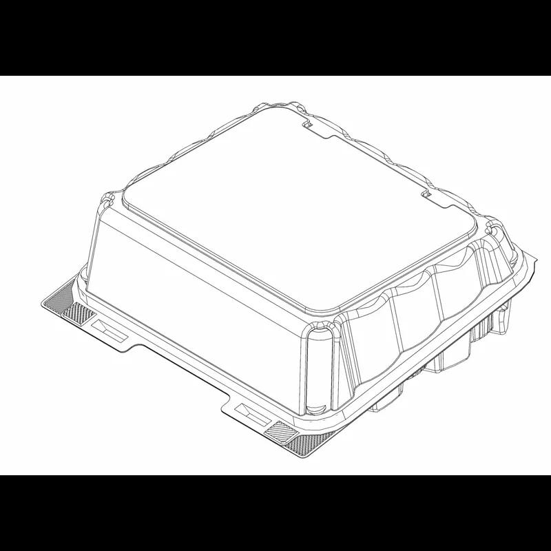 Mini Cupcake Hinged Container With Dome Lid 12 Compartment Plastic Clear 225/Case