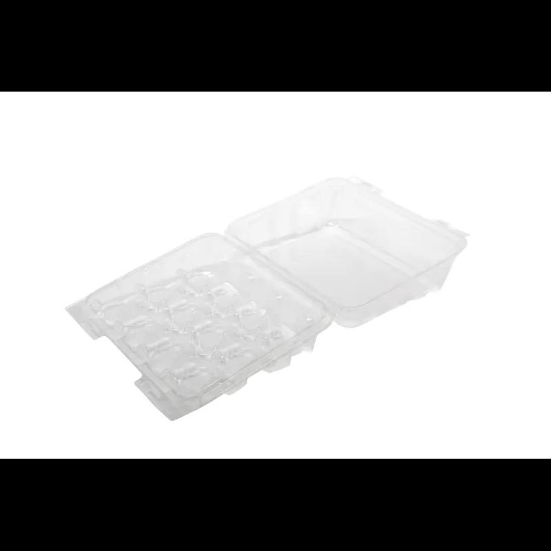 Mini Cupcake Hinged Container With Dome Lid 12 Compartment Plastic Clear 225/Case