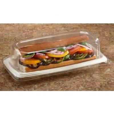 Lid Dome 9.9X4.9X2.1 IN PET Clear Rectangle For Hoagie & Sub Container 300/Case