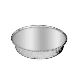 Take-Out Container Base & Lid Combo With Flat Lid 9X2 IN Aluminum Foil-Lined Paper Silver Clear Round 200/Case