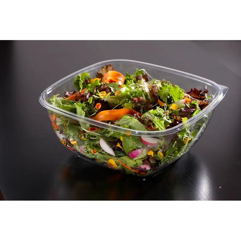 Bowl Medium (MED) 24 OZ 7.5X7.5X1.63 IN PET Clear Square 300/Case