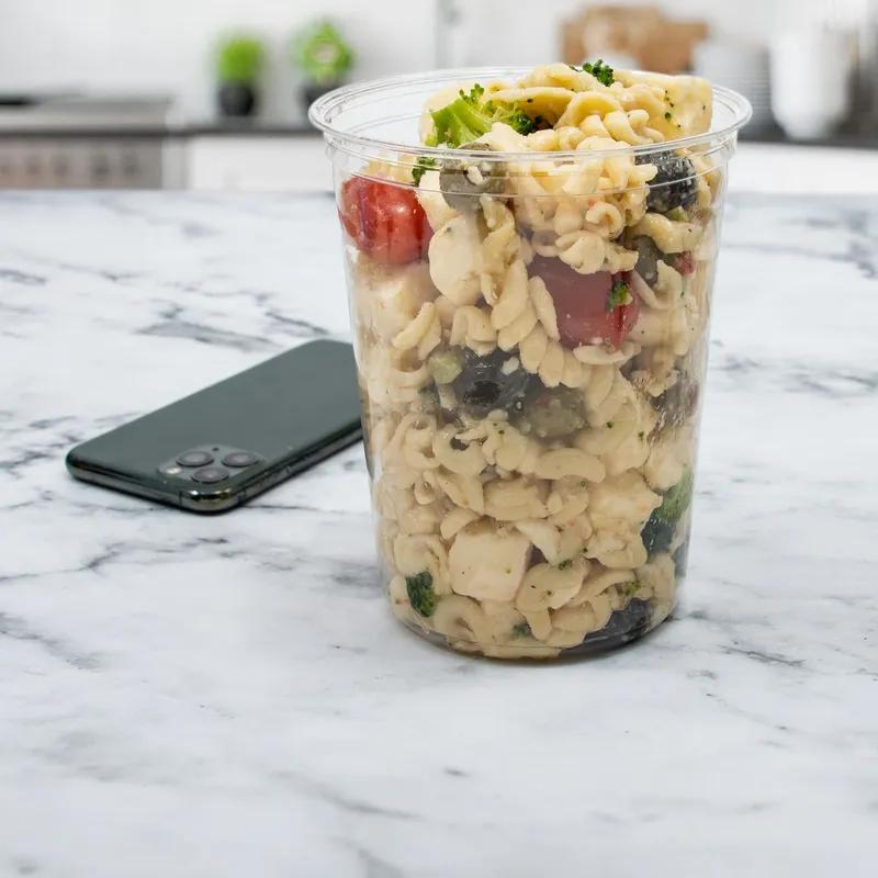 Solo® Cold Deli Container Base 32 OZ RPET Clear Round Freezer Safe 50 Count/Pack 10 Packs/Case 500 Count/Case