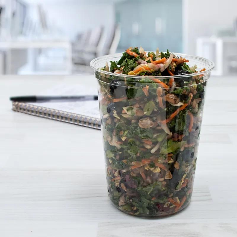 Solo® Cold Deli Container Base 32 OZ RPET Clear Round Freezer Safe 50 Count/Pack 10 Packs/Case 500 Count/Case