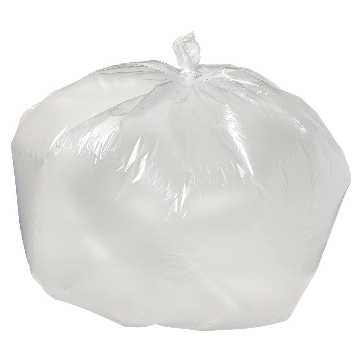 Victoria Bay Can Liner 40X48 IN Clear HDPE 12MIC 25 Count/Pack 10 Packs/Case 250 Count/Case
