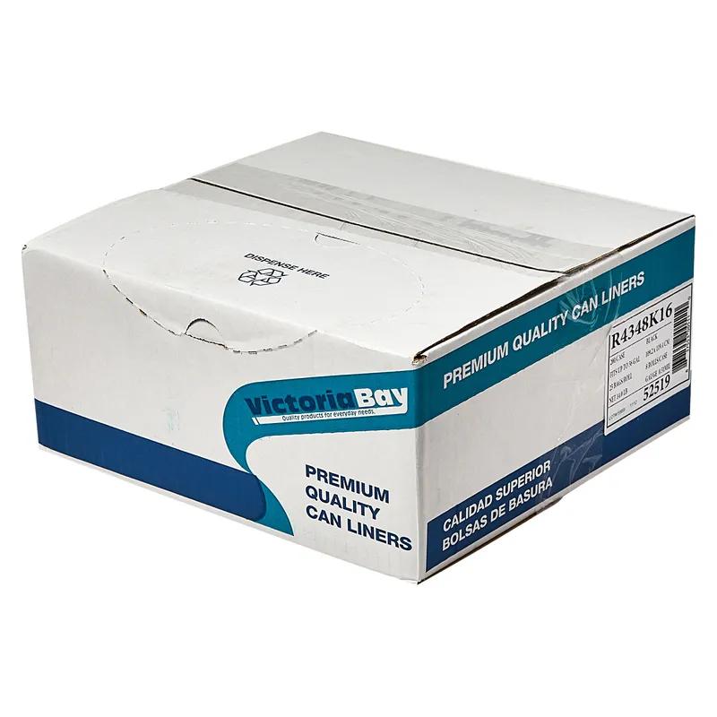 Victoria Bay Can Liner 43X48 IN Black Plastic 16MIC 200/Case