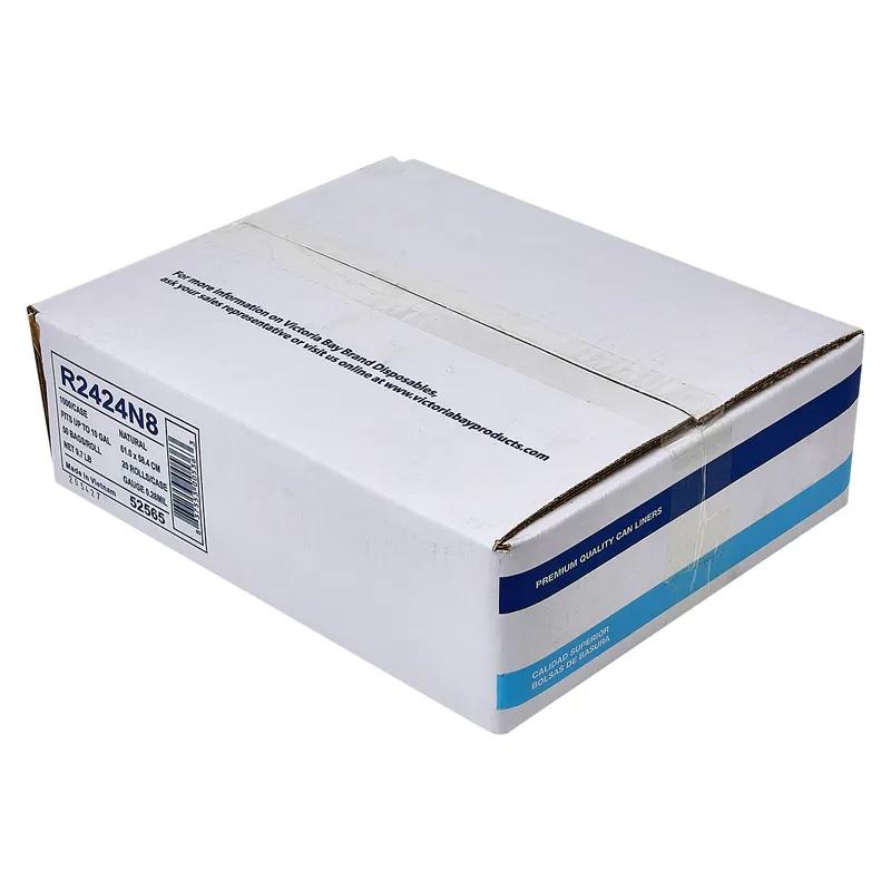 Victoria Bay Can Liner 24X24 IN Natural Plastic 8MIC Coreless 1000/Case