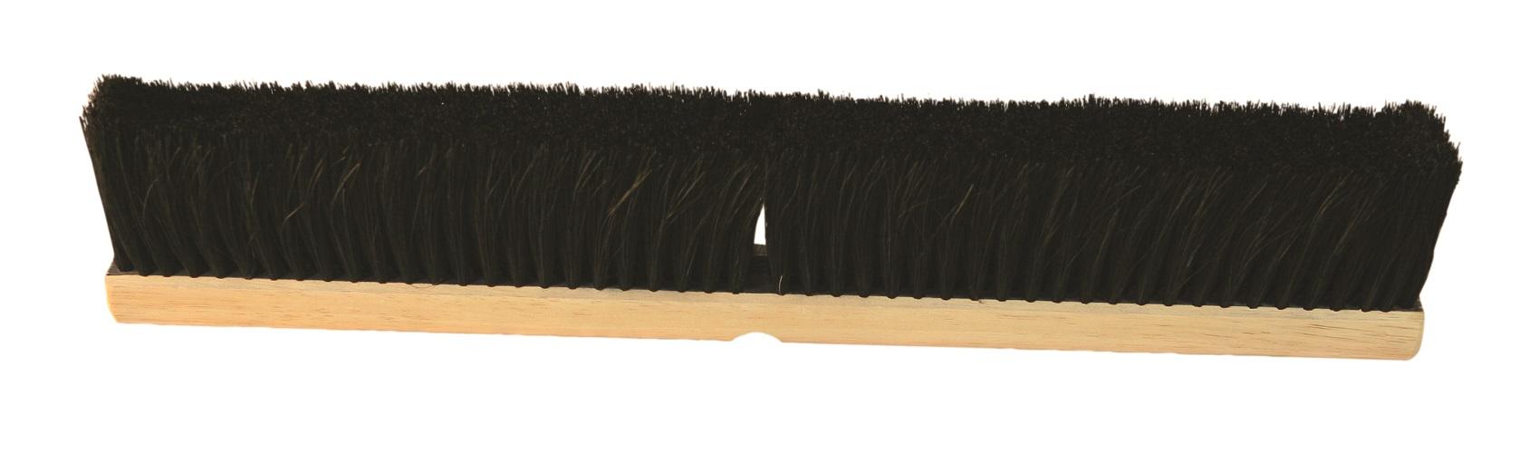 Marlow™ Push Broom Head 24X4 IN Black Tampico Medium Sweep 2 Threaded Handle Holes 1/Each