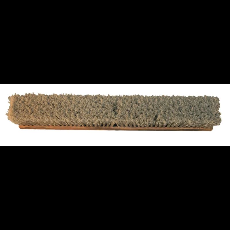 O-Cedar® Durham™ Push Broom Head 24X3 IN Gray PS Wood With 24IN Head Satin Tip Flagged 2 Threaded Handle Holes 1/Each