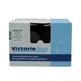Victoria Bay Can Liner 22X16X58 IN Black Plastic 1.5MIL Extra Extra Heavy Flat Pack 65/Case