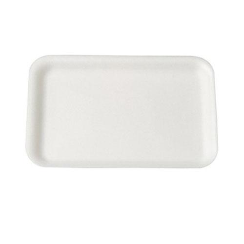 8S Meat Tray 8X10X0.63 IN Polystyrene Foam White Rectangle Heavy 500/Case