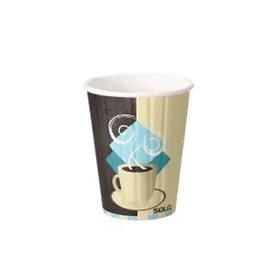 Solo® Duo Shield® Hot Cup Insulated 12 OZ Double Wall Poly-Coated Paper Multicolor Tuscan Café 600/Case