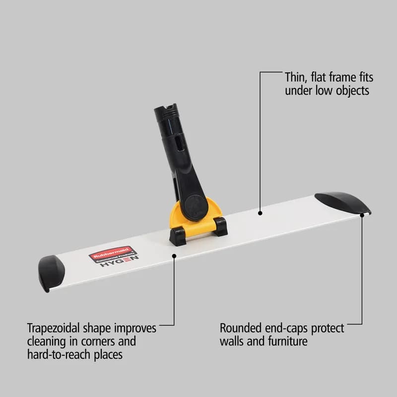Hygen™ Mop Frame 18X3.5 IN Yellow Aluminum Quick Connect Swivel 1/Each