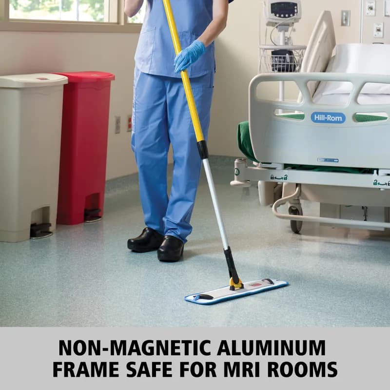 Hygen™ Mop Frame 18X3.5 IN Yellow Aluminum Quick Connect Swivel 1/Each