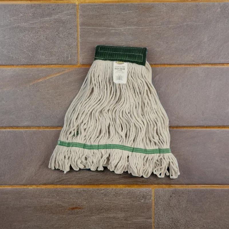 Victoria Bay Mop Head Medium (MED) White Cotton Synthetic Fiber 4PLY Loop End Launderable 12/Case