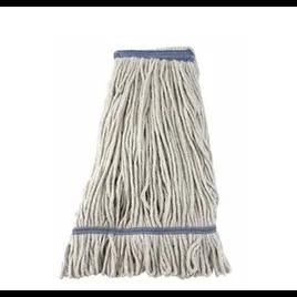 Victoria Bay Mop Head Large (LG) White Cotton Synthetic Fiber 4PLY Loop End Launderable 12/Case
