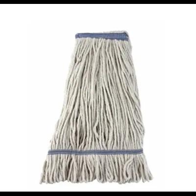 Victoria Bay Mop Head Large (LG) White Cotton Synthetic Fiber 4PLY Loop End Launderable 12/Case