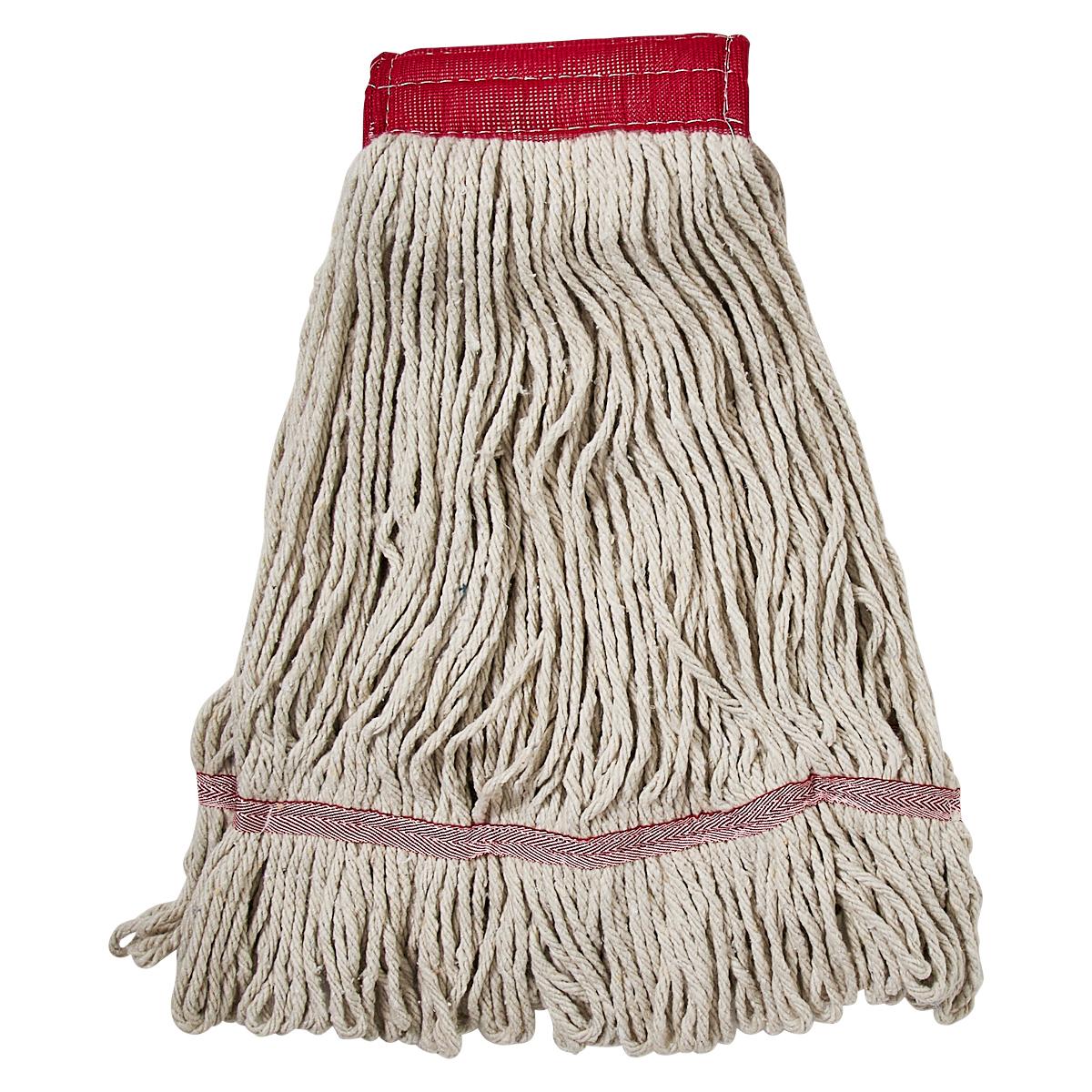 Victoria Bay Mop Head Large (LG) White Cotton Synthetic Fiber 4PLY Loop End Launderable 12/Case