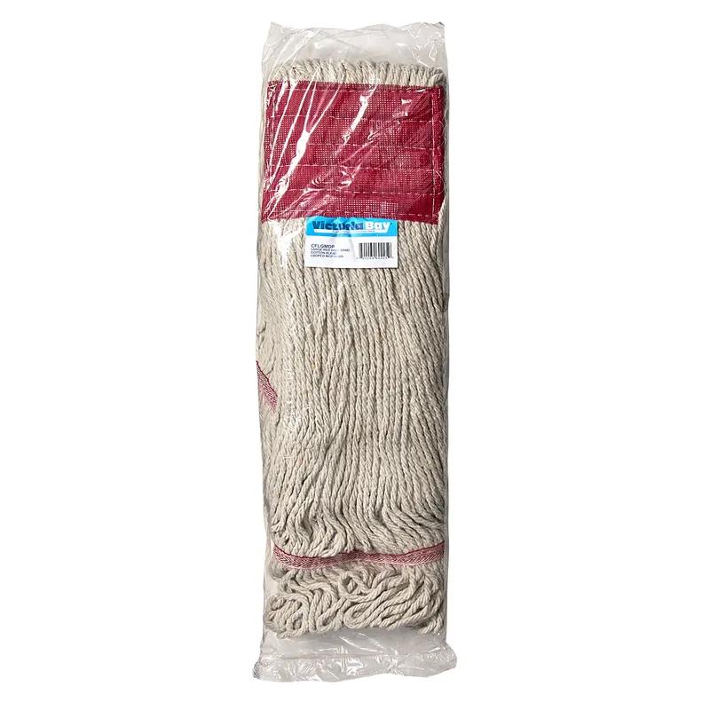 Victoria Bay Mop Head Large (LG) White Cotton Synthetic Fiber 4PLY Loop End Launderable 12/Case