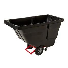Utility Tilt Truck 29X60X38.5 IN 0.5 Cubic Yard 450 LB Black Red Resin FDA Approved Rotomolded 1/Each