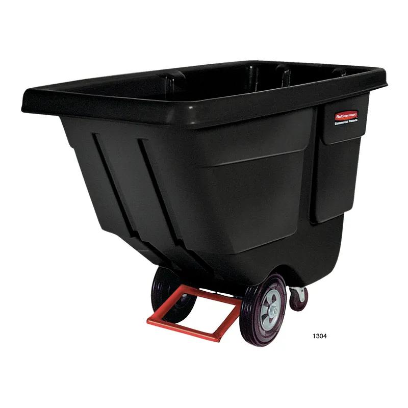 Utility Tilt Truck 29X60X38.5 IN 0.5 Cubic Yard 450 LB Black Red Resin FDA Approved Rotomolded 1/Each