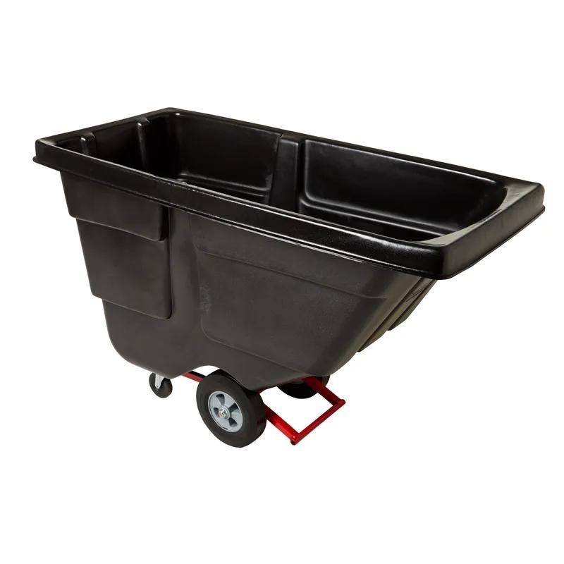 Utility Tilt Truck 29X60X38.5 IN 0.5 Cubic Yard 450 LB Black Red Resin FDA Approved Rotomolded 1/Each
