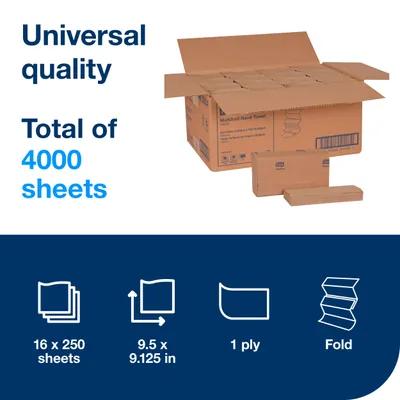 Tork Folded Paper Towel H2 9.5X9.125 IN 3.17X9.125 IN Kraft Multifold Z Refill 250 Sheets/Pack 16 Packs/Case
