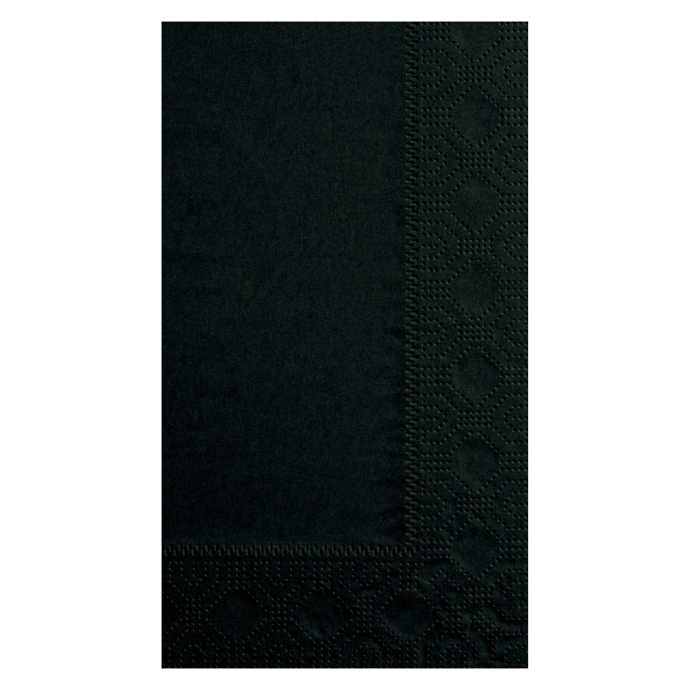 Dinner Napkins 15X17 IN Black 2PLY 1/8 Fold 1000/Case