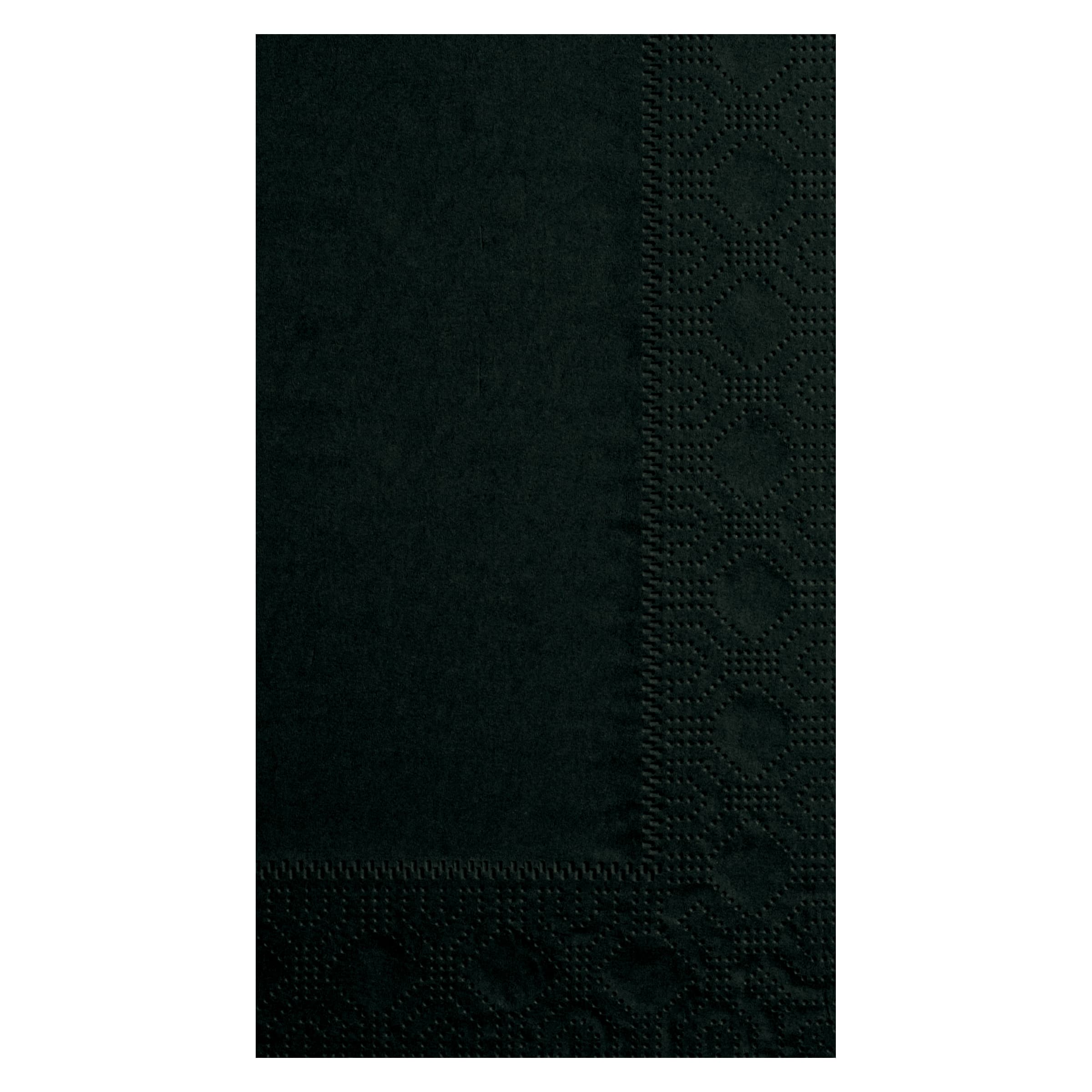 Dinner Napkins 15X17 IN Black 2PLY 1/8 Fold 1000/Case