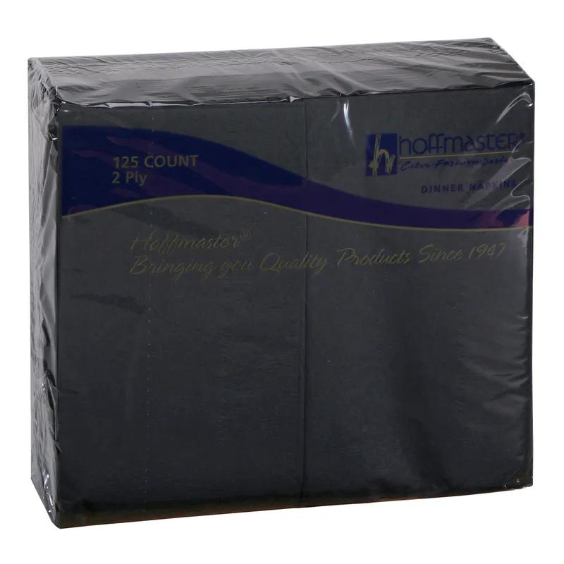 Dinner Napkins 15X17 IN Black 2PLY 1/8 Fold 1000/Case