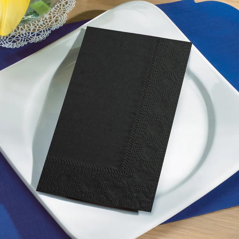 Dinner Napkins 15X17 IN Black 2PLY 1/8 Fold 1000/Case