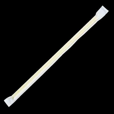 Giant Straw 0.314X9 IN Plastic Yellow Paper Wrapped 2500/Case