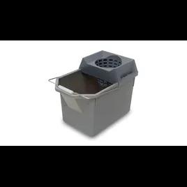 Mop Bucket & Strainer 15 QT Plastic Gray 1/Each