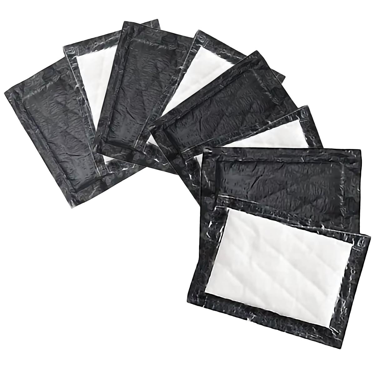 Meat Pad 4X6 IN Plastic Cellulose Black White Rectangle Absorbent 2000/Case