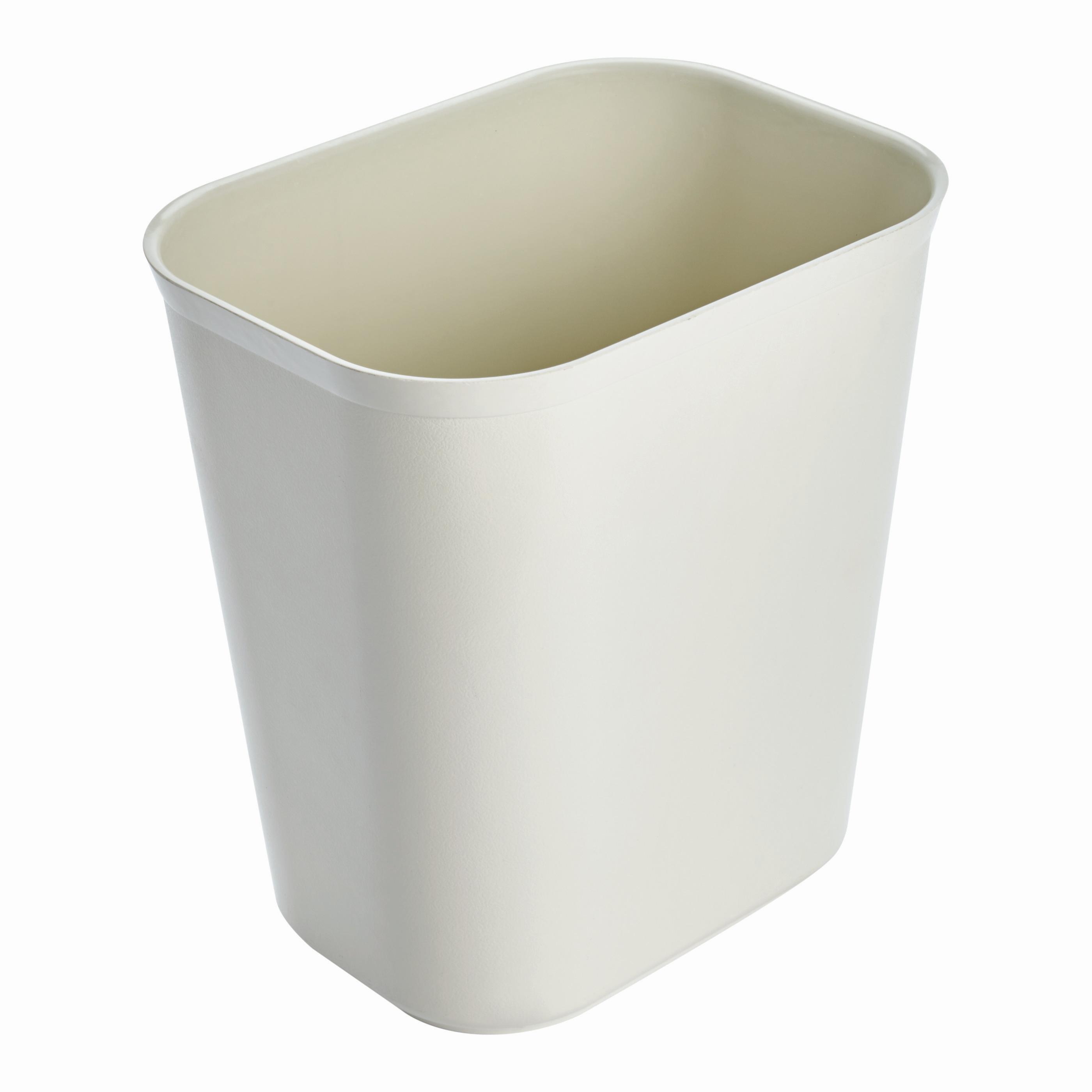Trash Can 8.25X11.13X12.25 IN 3.5 GAL 14 QT Beige Rectangle Resin Fire Resistant Deskside 1/Each